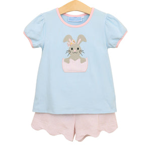 Trotter Street - Bunny Scalloped Short Set