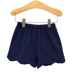 Trotter Street - Navy Scalloped Shorts