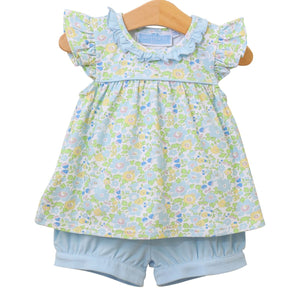 Trotter Street - Blooming Floral Ruffle Bloomer Set