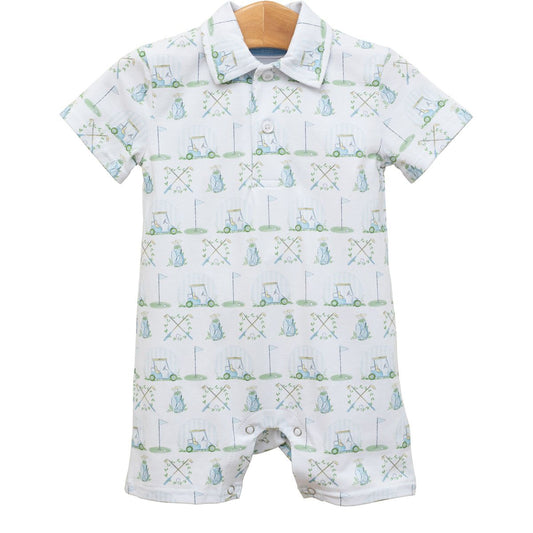 Trotter Street - Hole in One Polo Romper