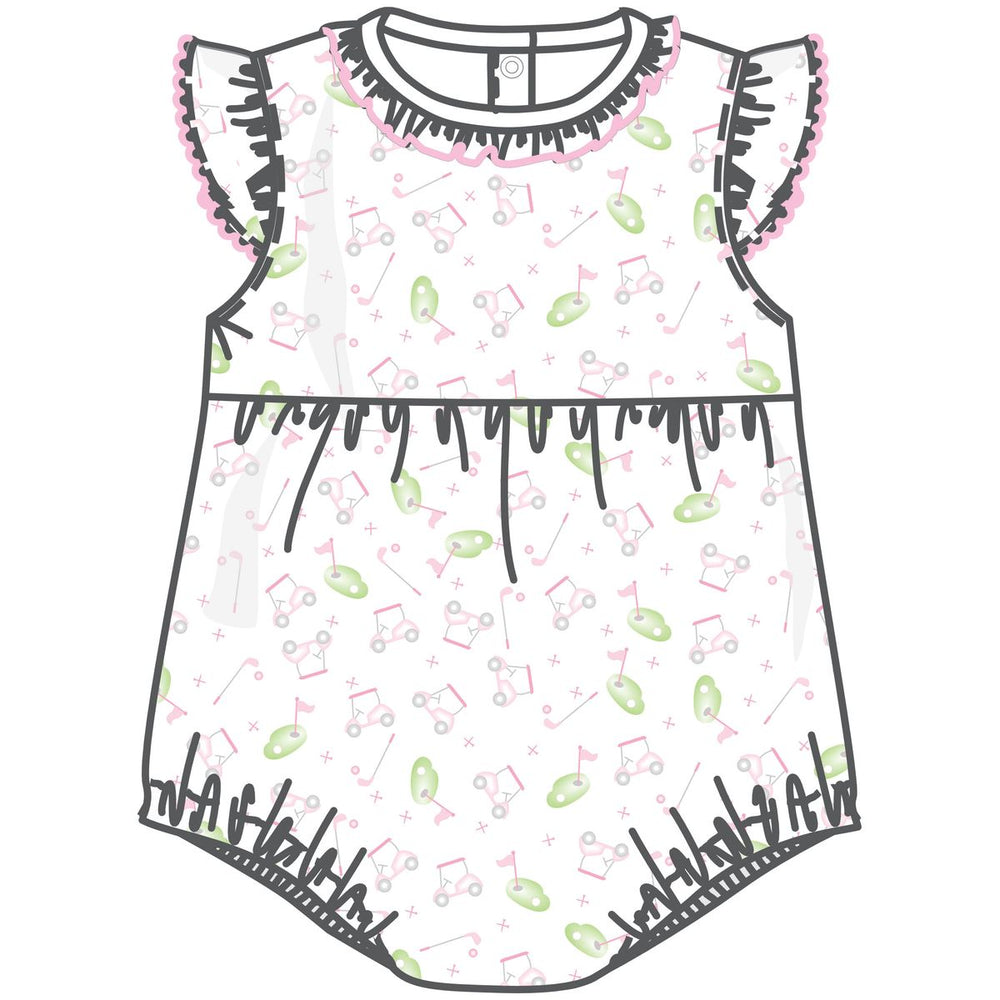 Magnolia Baby - Tiny Tee Time Pink Flutters Bubble