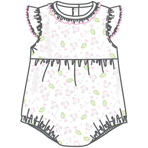 Magnolia Baby - Tiny Tee Time Pink Flutters Bubble