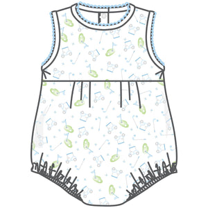 Magnolia Baby - Tiny Tee Time Light Blue Printed Bubble