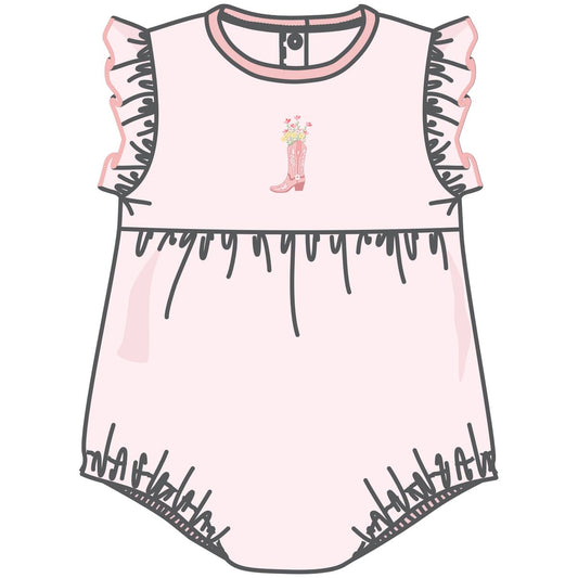 Luna + Arlo - Boots and Blooms Pink Flutters Bubble