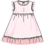 Luna + Arlo - Boots and Blooms Pink Flutters Toddler Dress