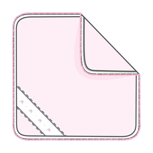 Magnolia Baby - Amelia's Classics Pink Solid Smocked Receiving Blanket