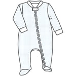 Magnolia Baby - Peek-A-Boo Wishes Light Blue Zipper Footie