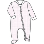 Magnolia Baby - Peek-A-Boo Wishes Pink Zipper Footie