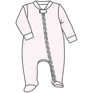 Magnolia Baby - Peek-A-Boo Wishes Pink Zipper Footie