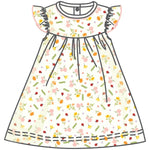 Luna + Arlo - Bugs and Blossoms Ivory Flutters Toddler Dress