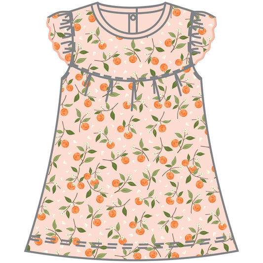 Luna + Arlo - Orange Blossoms Flutters Toddler Dress