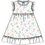 Luna & Arlo - Sirena Ivory Flutters Toddler Dress