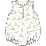 Luna & Arlo - Walrus Cuddles Driftwood Front Snap S/less Bubble