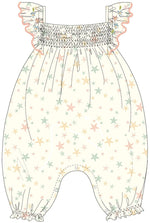 Early Sunday - Star Fish Emma Baby Smocked Overalls Romper