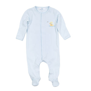 Magnolia Baby - Darling Ducklings Light Blue Footie