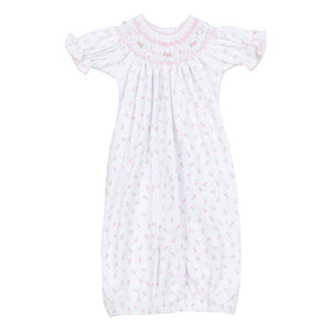 Magnolia Baby - Juliette's Classics Pink Bishop Printed S/S Gown