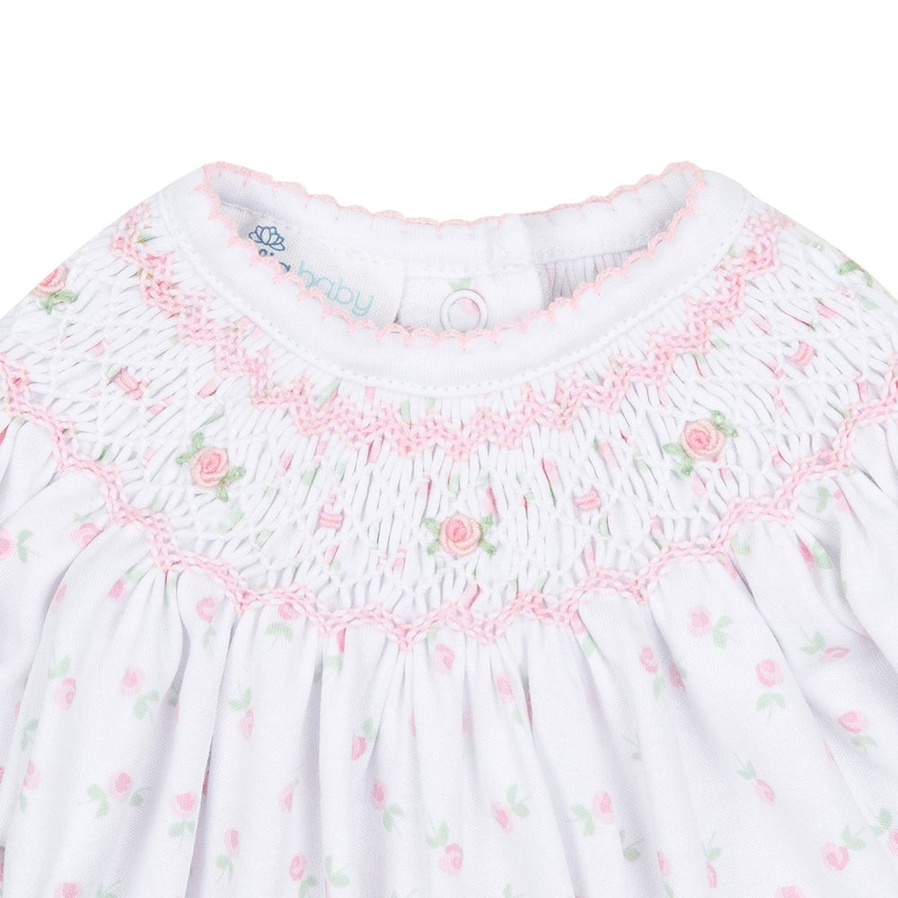 
            
                Load image into Gallery viewer, Magnolia Baby - Juliette&amp;#39;s Classics Pink Bishop Printed S/S Gown
            
        