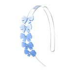 Lilies & Roses - Bows Satin Blue Headband