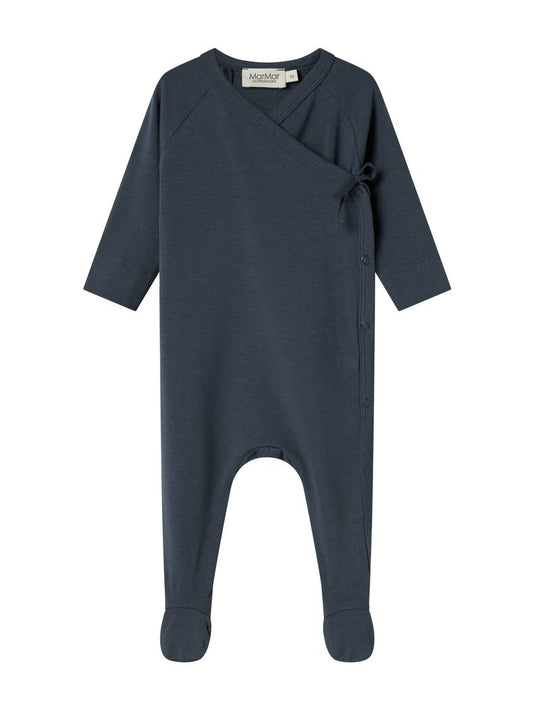 Blue Rubetta from MarMar Copenhagen, showcasing a stylish, vibrant blue baby romper with comfortable fabric and playful design.