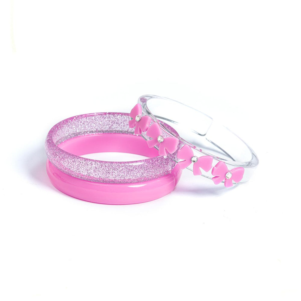 Lilies & Roses - Bows Pink Bangles