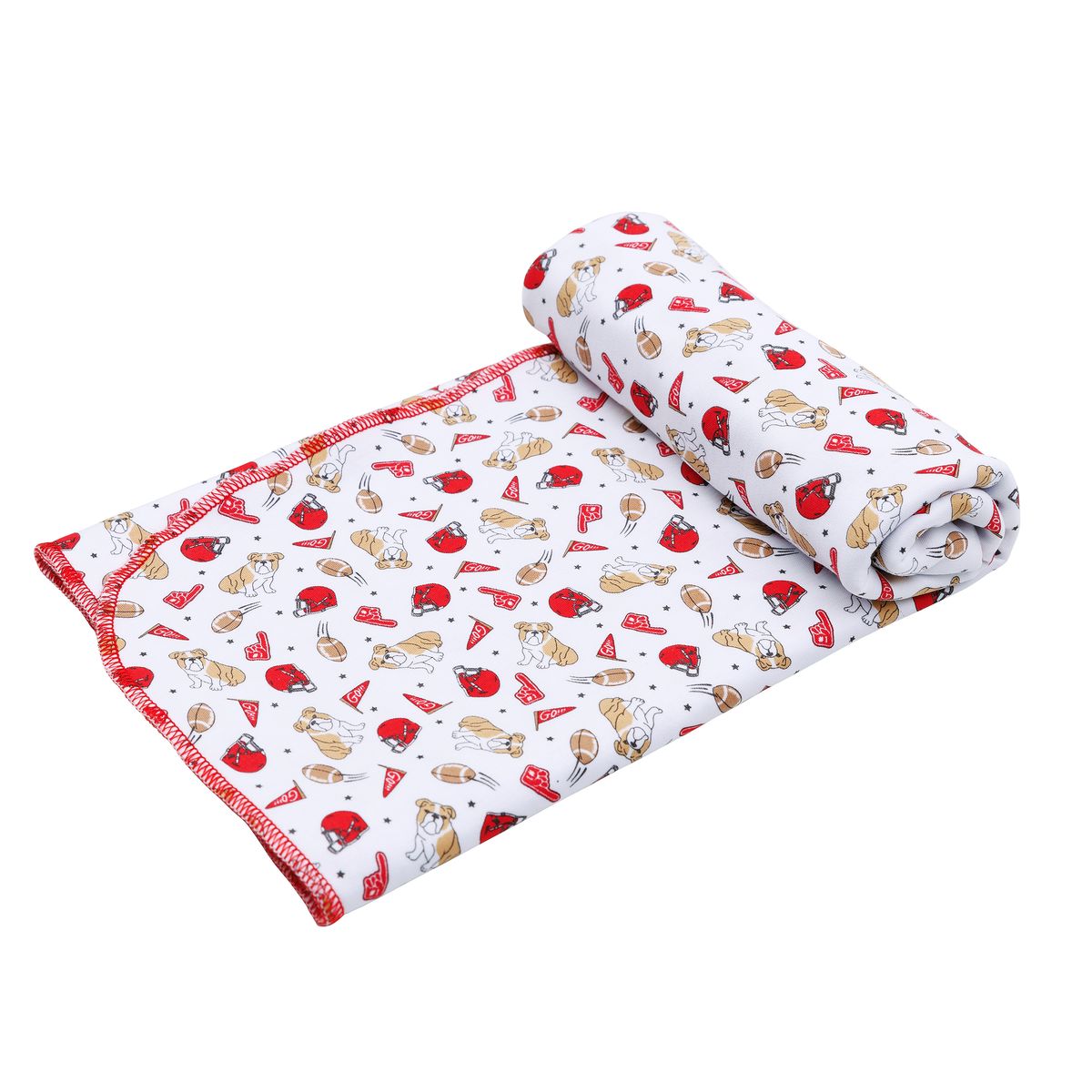 Magnolia Baby - Go Dawgs! Red Printed Swaddle Blanket