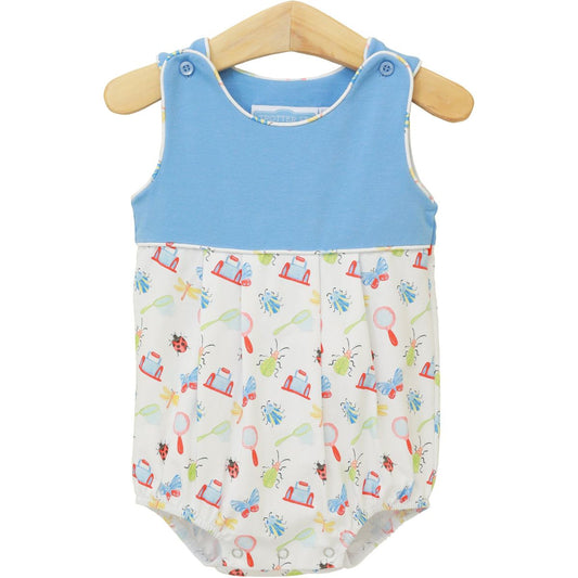 Baby boy bubble with bug print