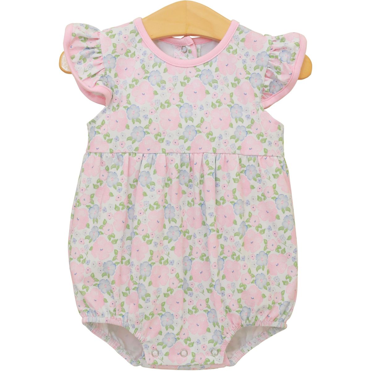 Colorful floral blossoms bubble from Trotter Street, showcasing vibrant flowers in a playful, decorative design.