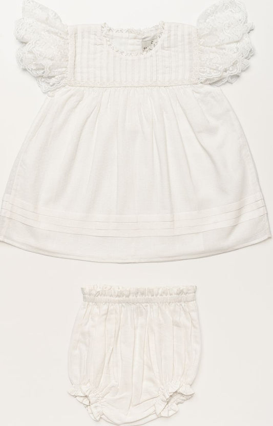Ivory Grace Baby Dress & Bloomer