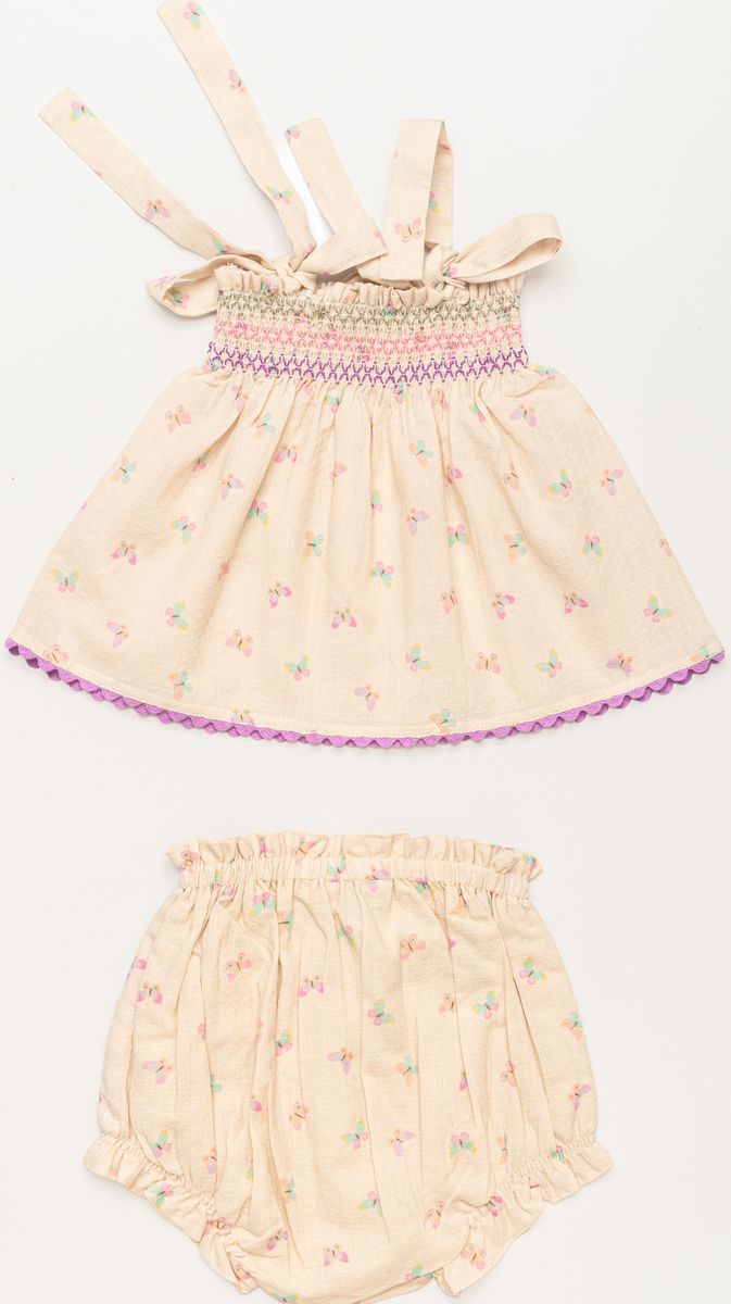 Butterfly Baby Smock Top & Bloomers