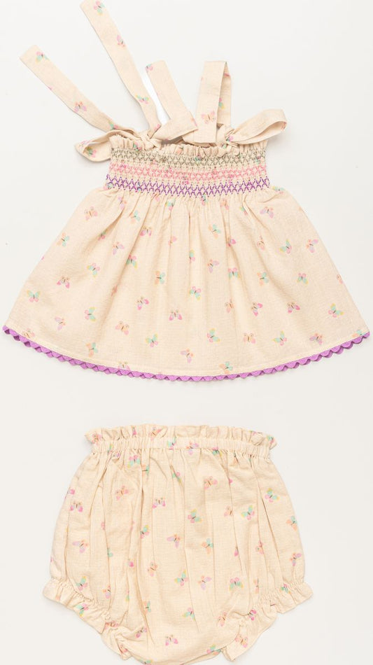 Butterfly Baby Smock Top & Bloomers