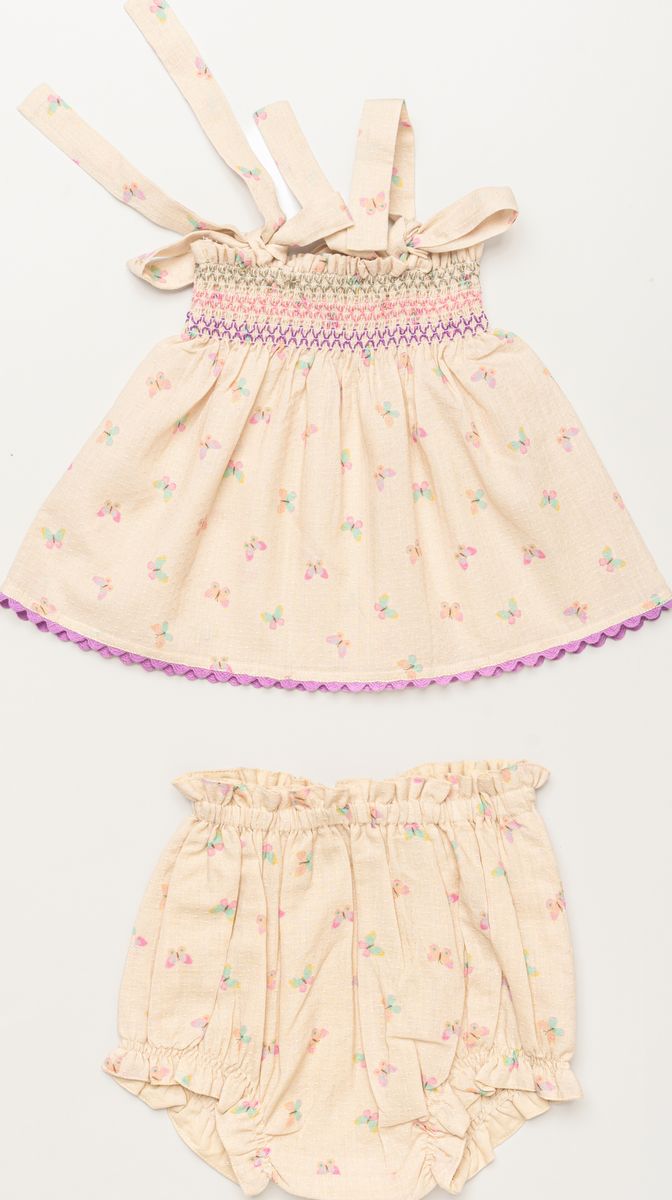 Butterfly Baby Smock Top & Bloomers