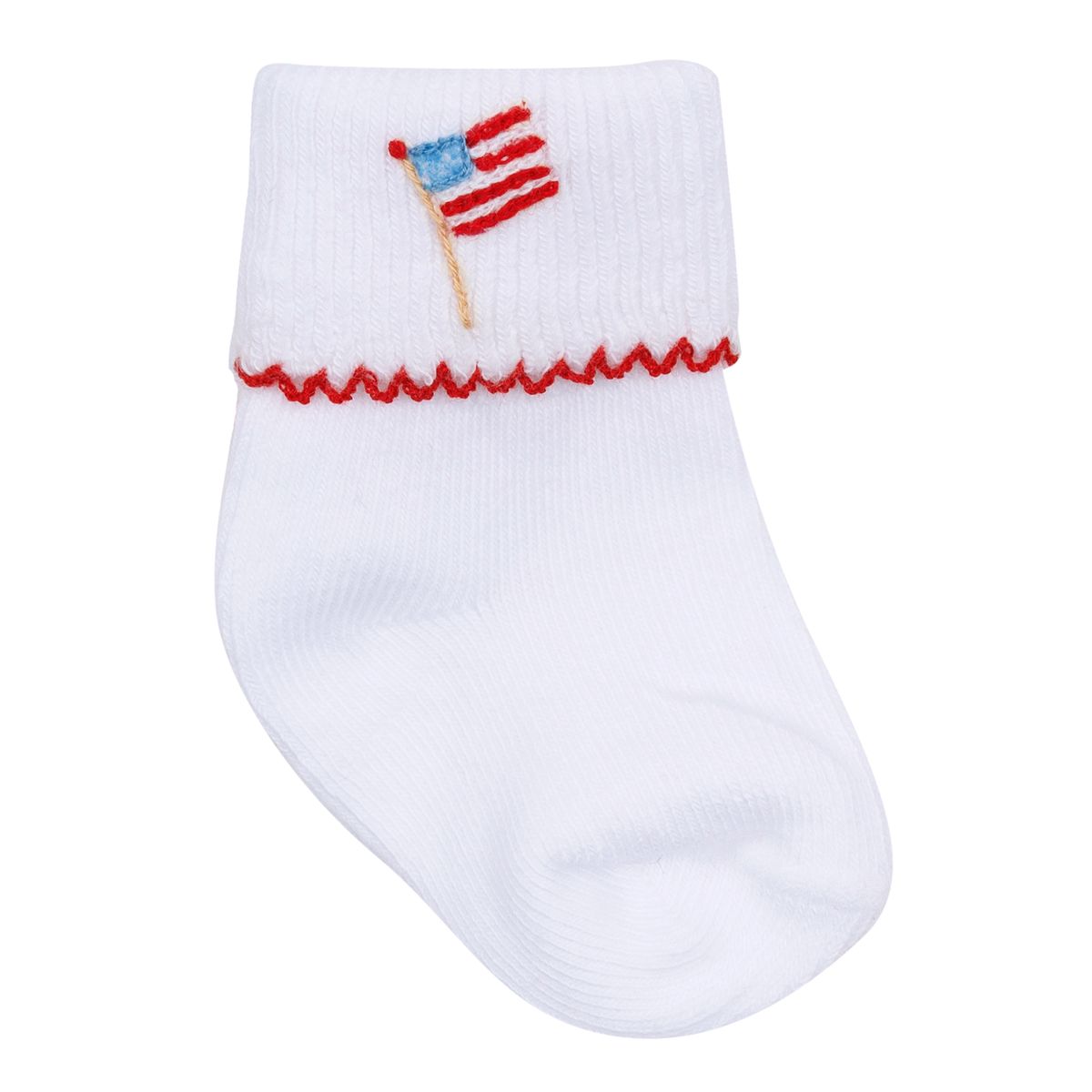 Magnolia Baby sparkly red socks with glittery design, soft knit fabric, perfect for babies or toddlers' casual wear.