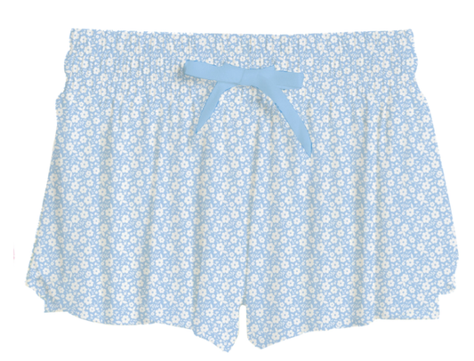 Blue Ditsy Daisy Fly Away Shorts