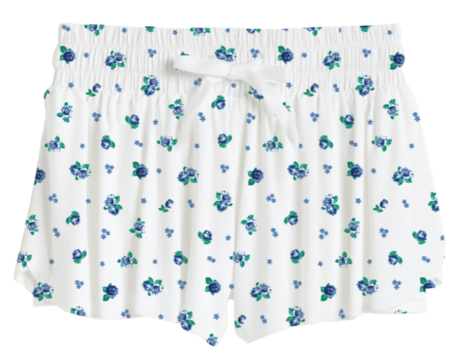 Blue Floral Fly Away Shorts