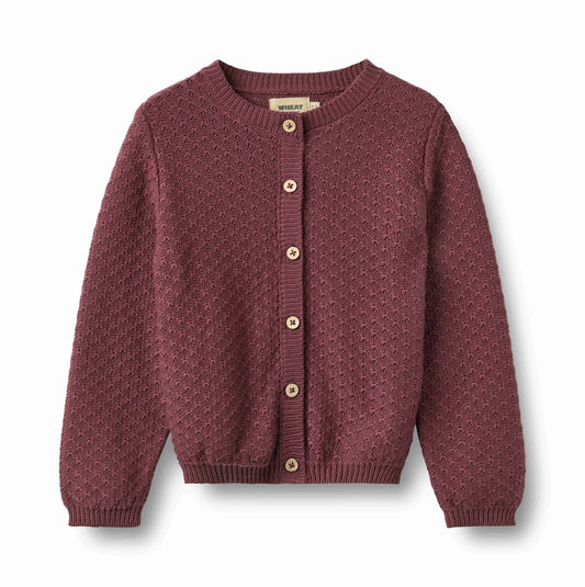 Eggplant Magnella Knit Cardigan