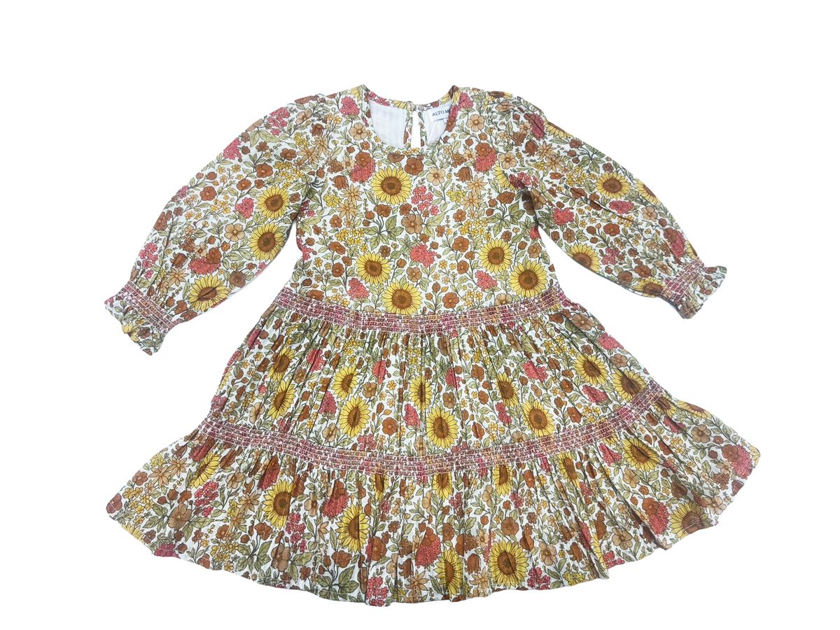 Sunflowers Twirl Dress and Bloomer Set
