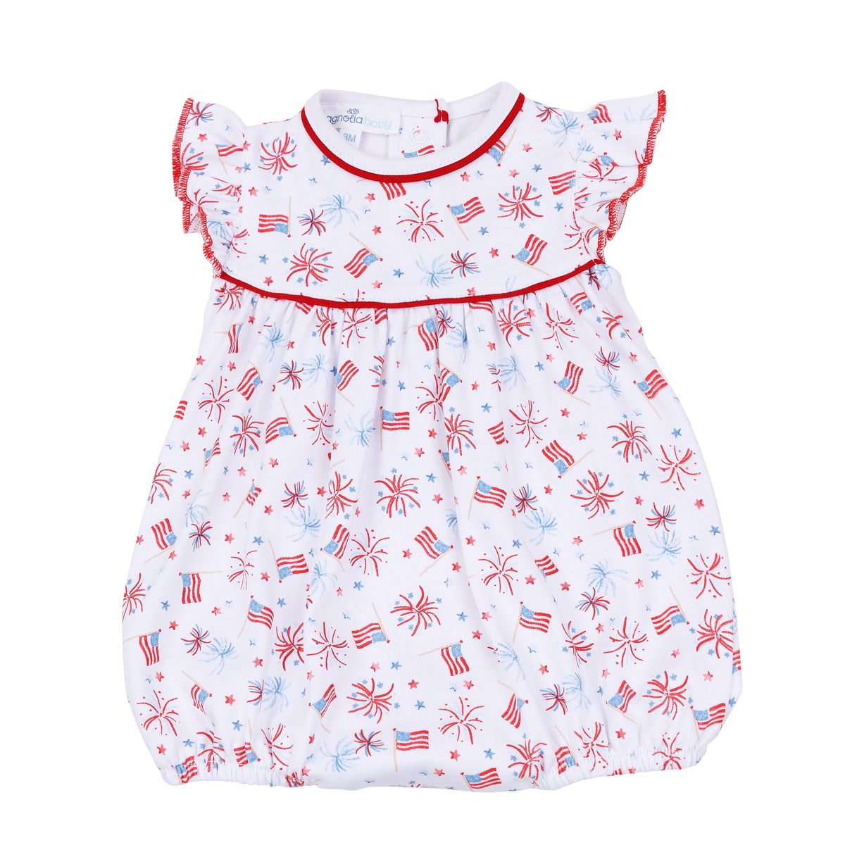 A Sparkly Fourth Red Print Flutters Bubble