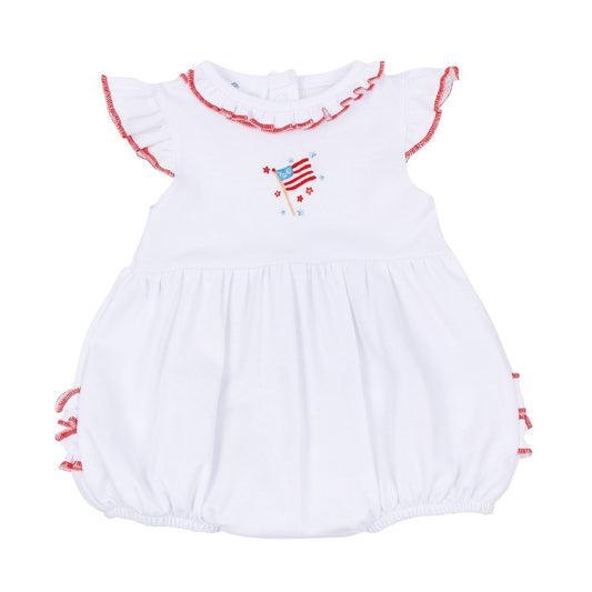 A Sparkly Fourth Red Ruffle Flutters Bubble