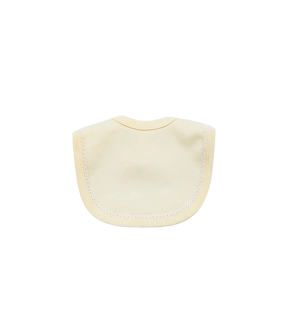 Yellow w/White Picot Trim Bib