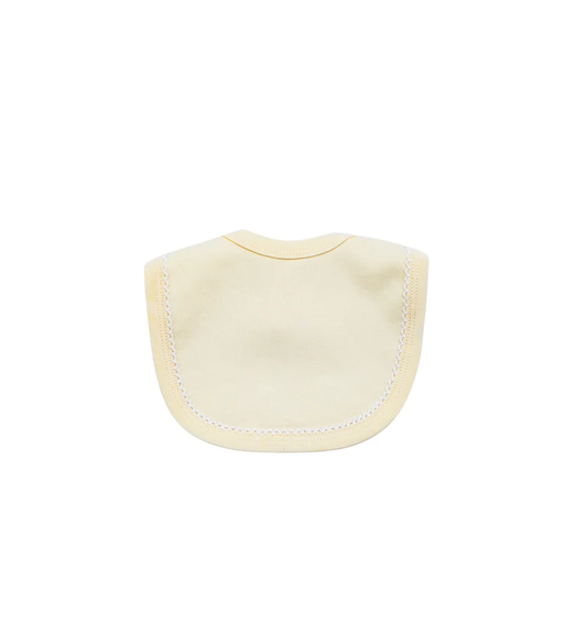 Yellow w/White Picot Trim Bib