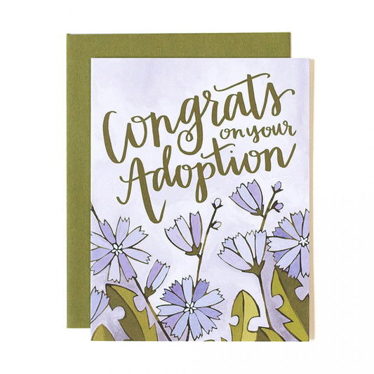 Inked Brands Congrats Adoption Floral greeting card featuring colorful floral design and heartfelt message for special occasions