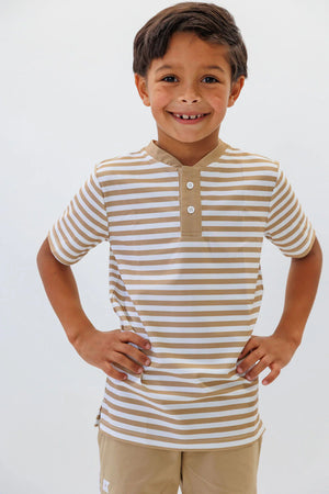 courtside kids - qb stripe sandy blade shirt