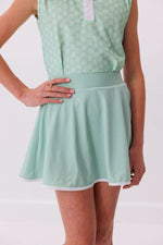 courtside kids - girls palm green twirly skirt