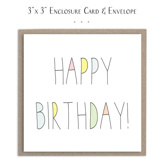 Happy Birthday Colorful Mini Card