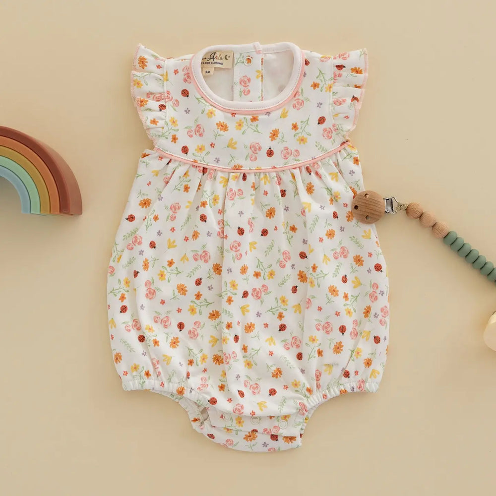 Luna + Arlo - Bugs and Blossoms Ivory Flutters Bubble