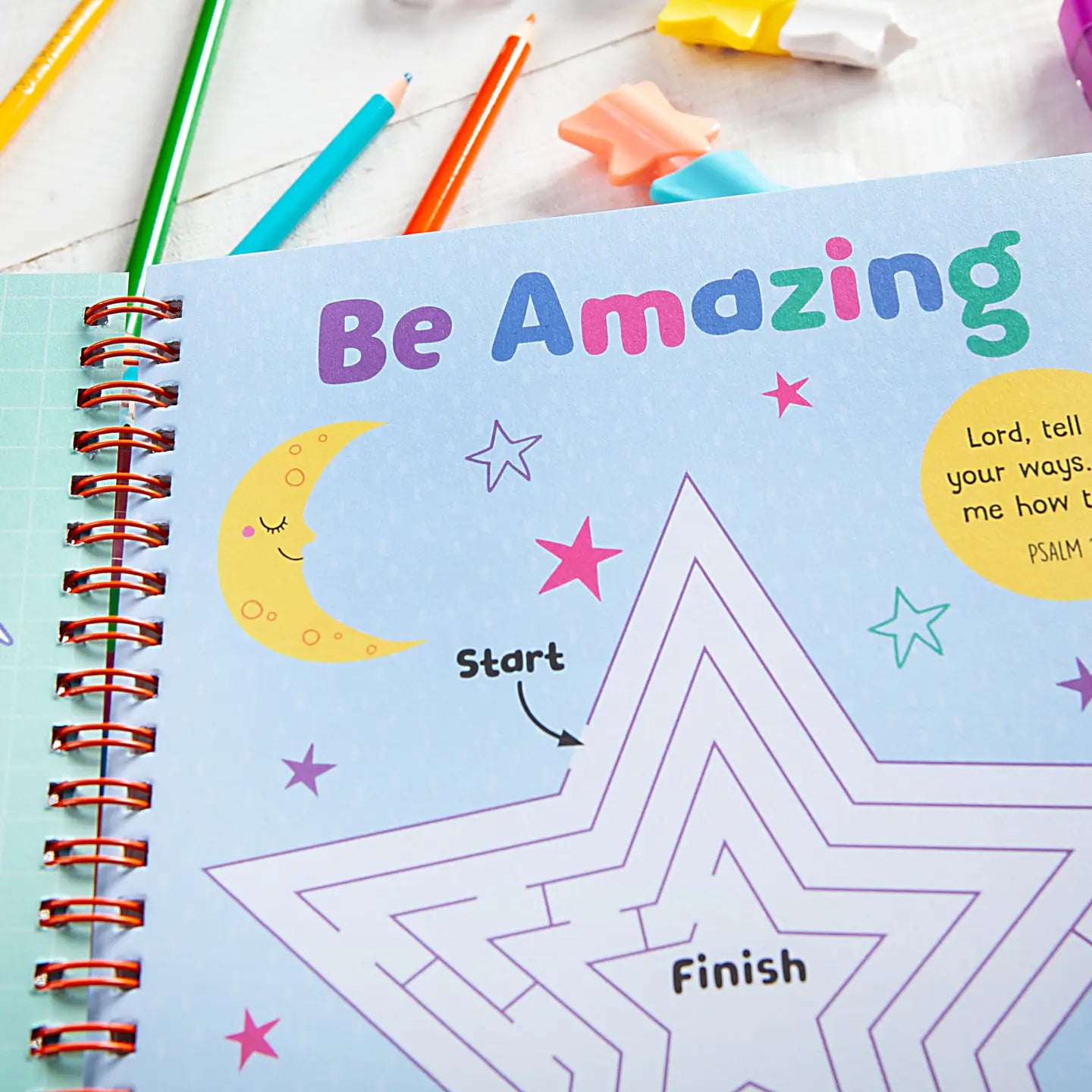 Kids' journal titled "God Made Me" by BroadStreet Publishing Group, LLC, featuring colorful cover design and playful illustrations.