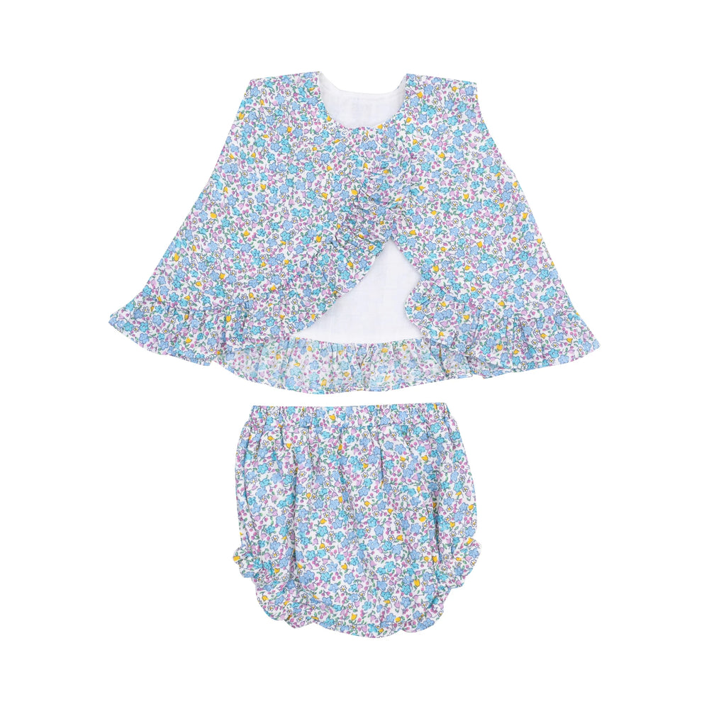 
            
                Load image into Gallery viewer, Angel Dear - Flower &amp;amp; Berries Ruffle Back Top &amp;amp; Bloomer Set
            
        