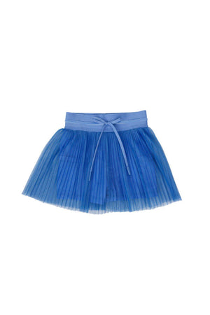 courtside kids - girls sky blue pleated skirt