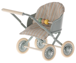 Maileg - Stroller, Baby Mouse Blue