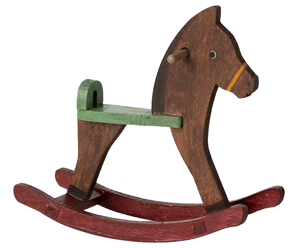 Maileg - Rocking Horse, Mouse - Dark Brown
